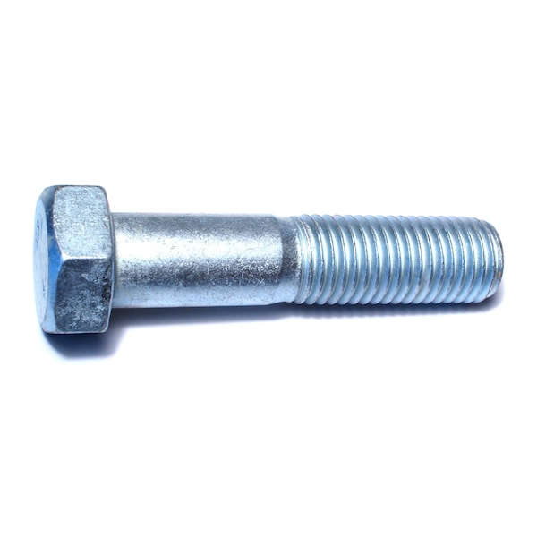 Midwest Fastener Grade 5, 1-1/8"-7 Hex Head Cap Screw, Zinc Plated Steel, 5 in L, 2 PK 07585 - main